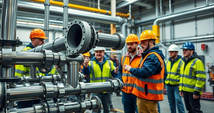 Instalação e montagem de tubulação industrial eficaz e segura